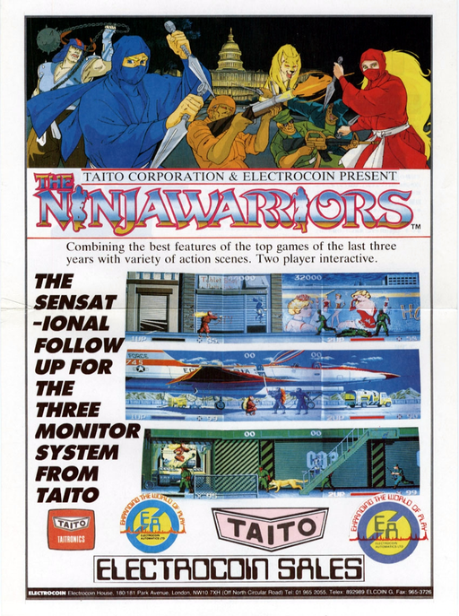 The Ninja Warriors (US, Romstar license) Game Cover